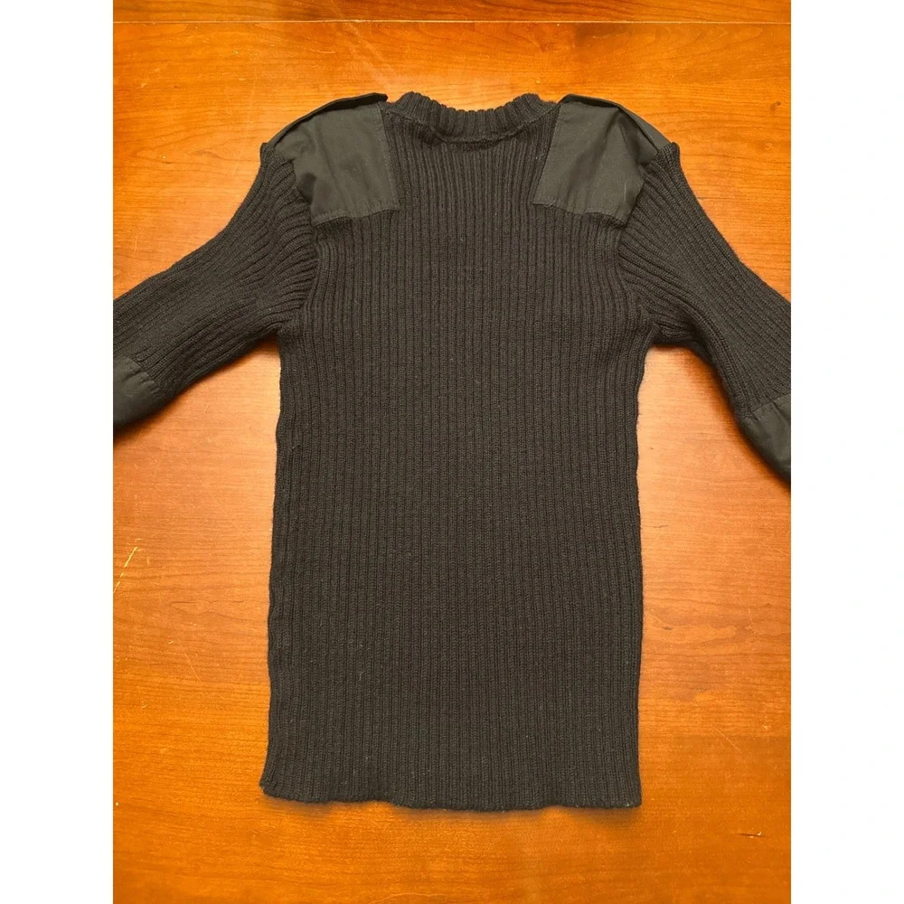 Brigade Quartermasters sweater men's 42 Woolly Pully black wool commando vintage
